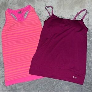 Athleta Racerback Tank Top and Under Armour Tank Top Women’s Size Small